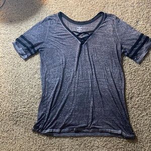 Soft sporty tee, see through black shirt